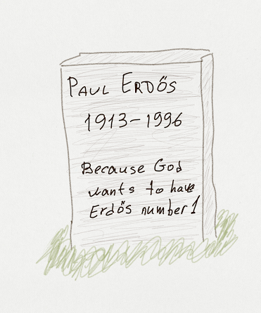 not real Paul Errdos tombstone. 